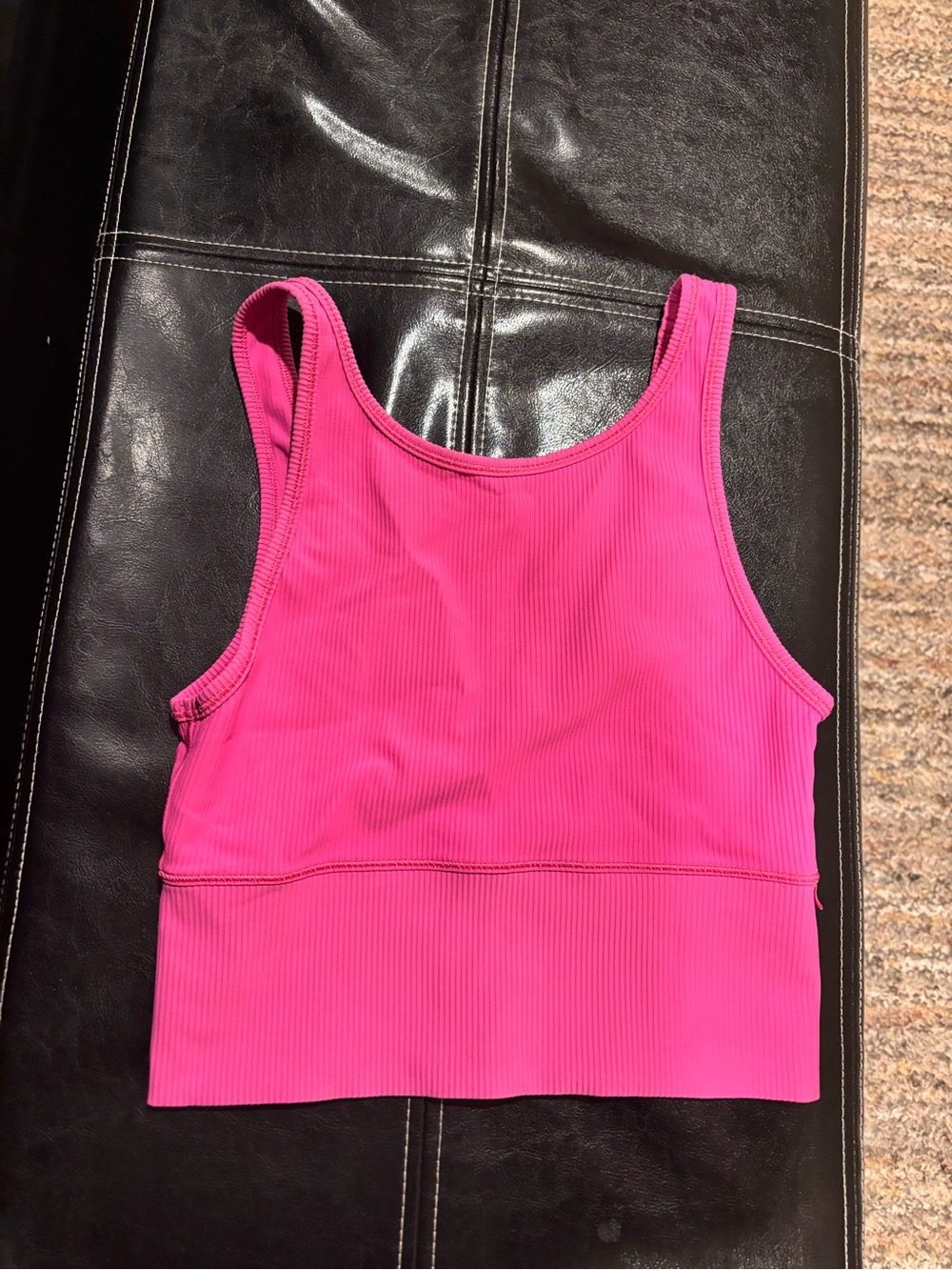 lululemon athletica Hot Pink Ribbed Crop Tank